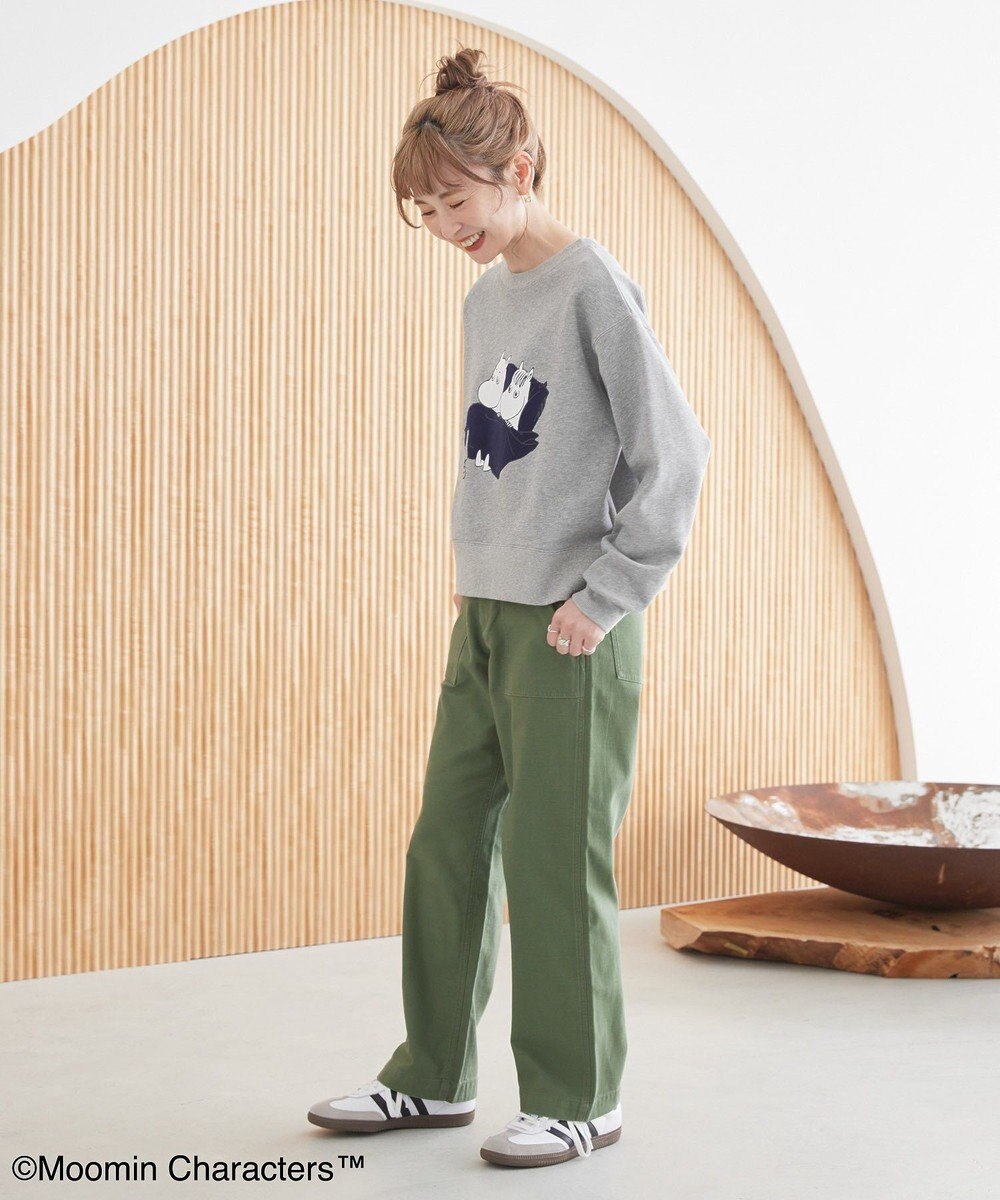 AMERICAN HOLIC Moomin フロッキープリント裏毛プルオーバー 