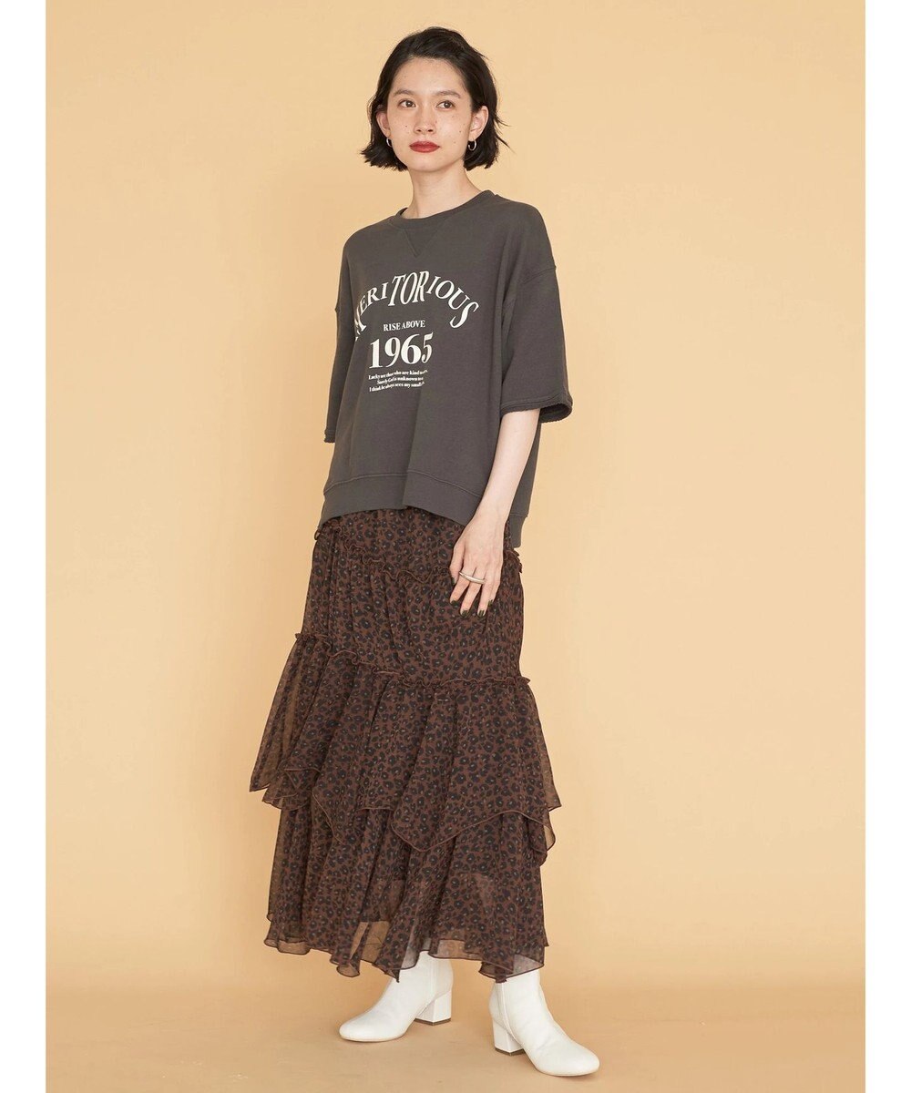 AMERICAN HOLIC 丈違いティアードフリルギャザースカート 