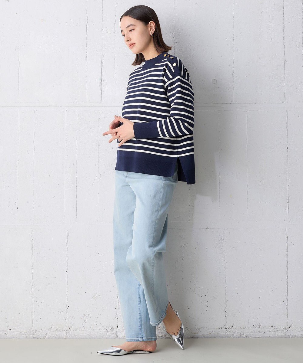 UNFILO 肩釦ハイネックニット 