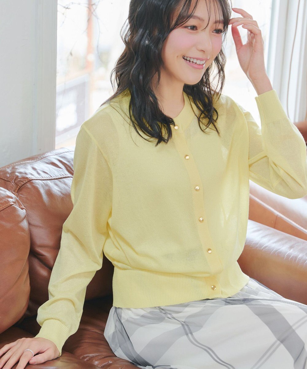 Tiaclasse 麻タッチカーディガン 