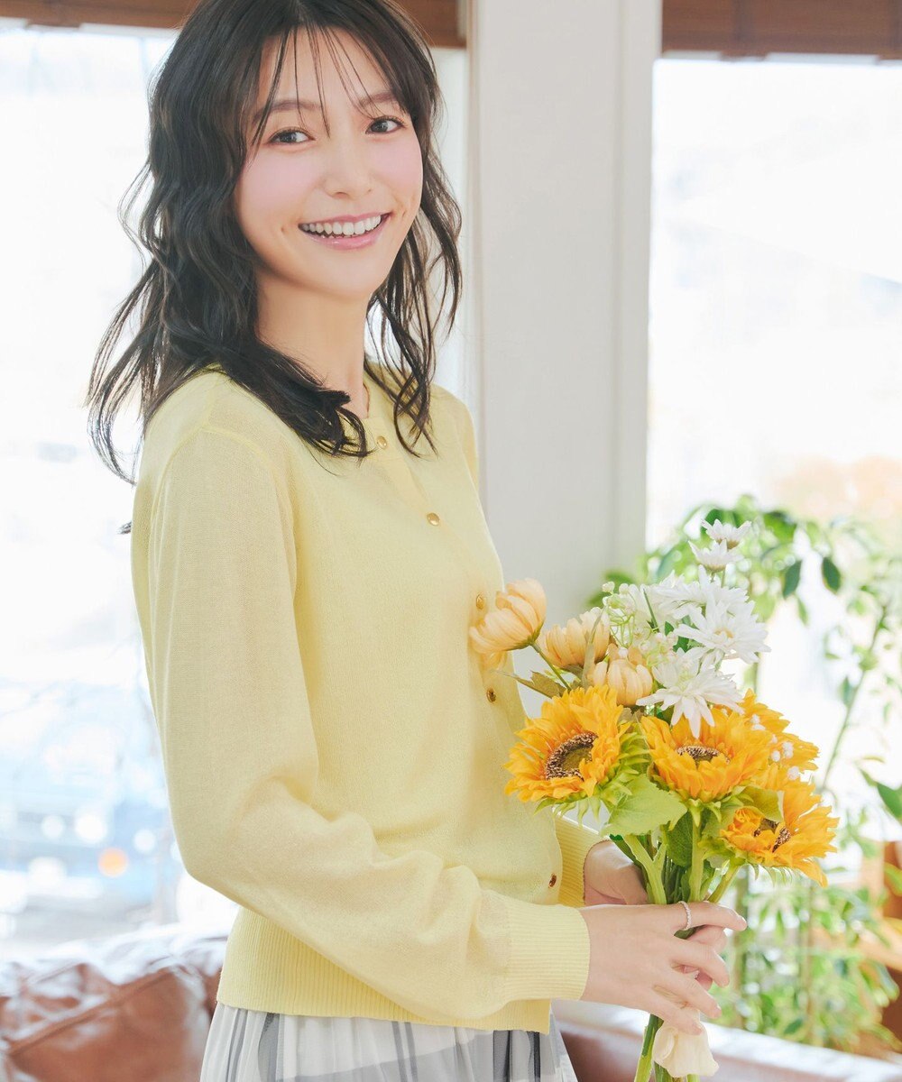 Tiaclasse 麻タッチカーディガン 