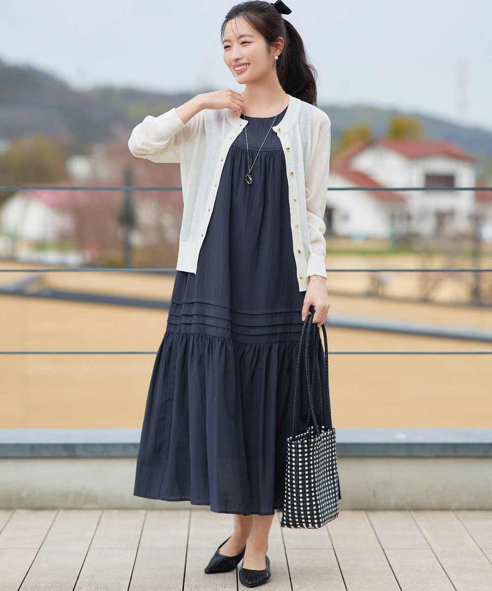 Tiaclasse 麻タッチカーディガン 