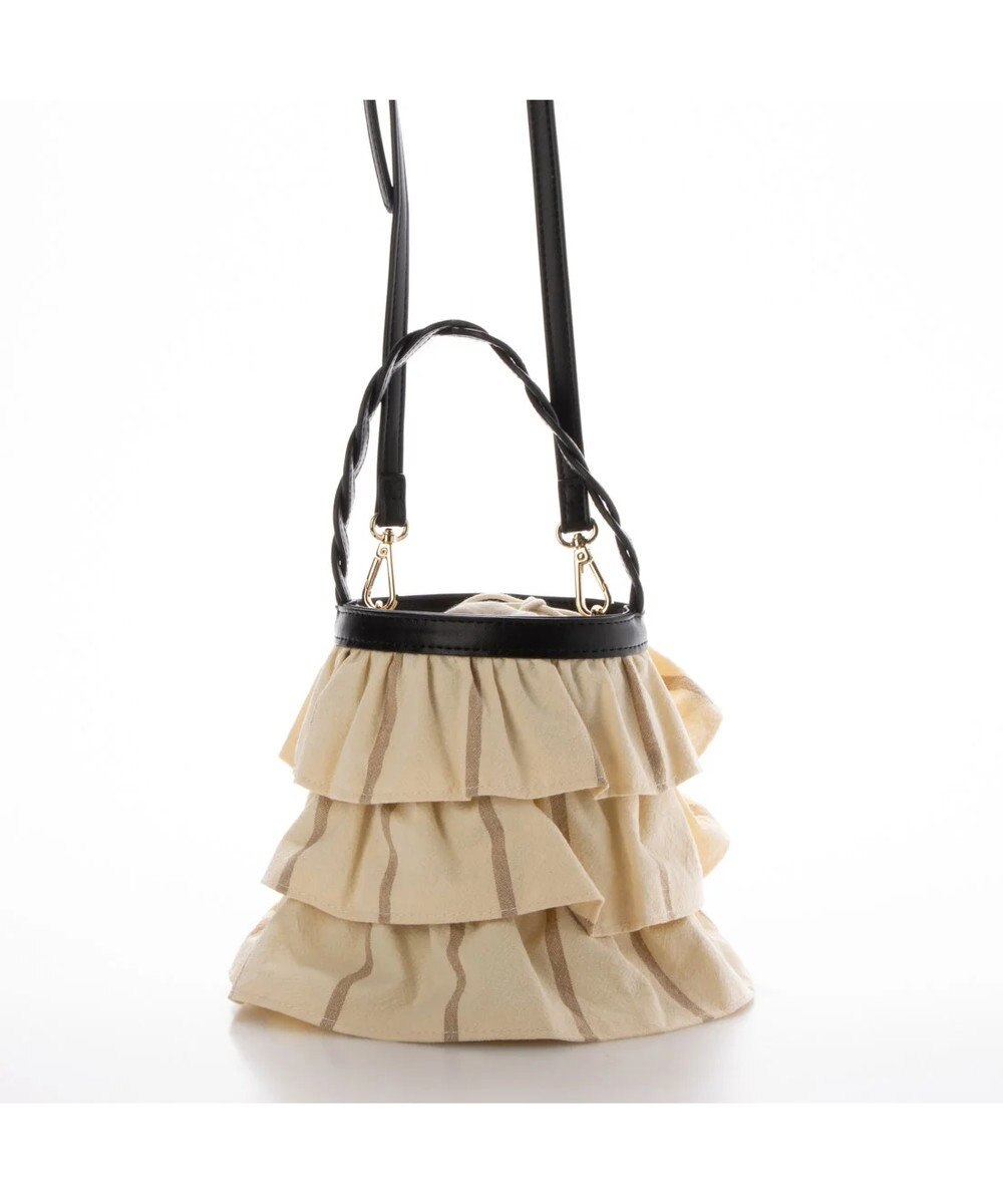 UNBILLION cachecache ミニフリルバケツ型2wayショルダーバッグ 
