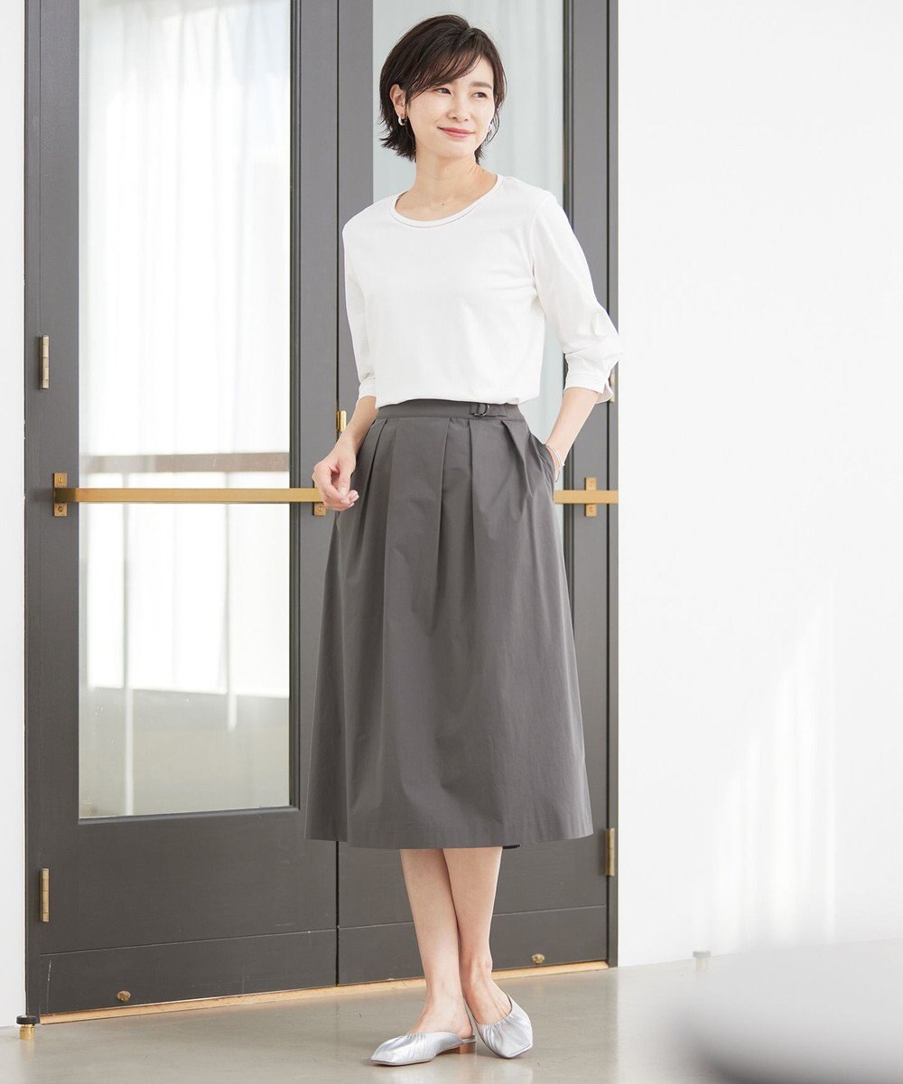 J.PRESS LADIES 【洗える】バイオエアフロー フレアー スカート 