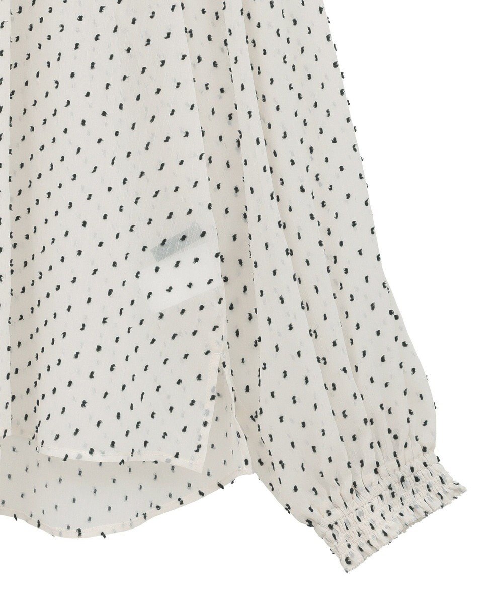 YECCA VECCA シアードットジャガードブラウス 