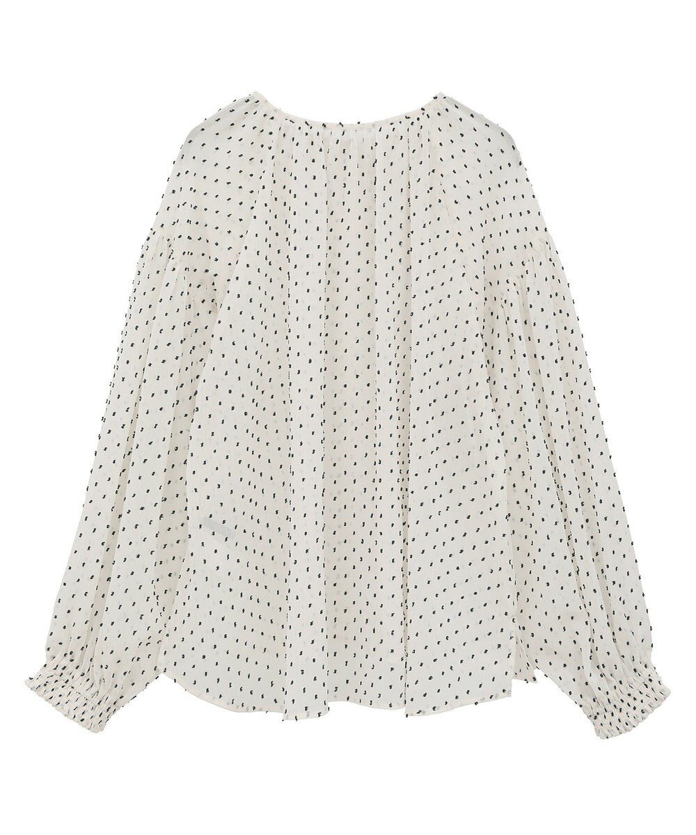 YECCA VECCA シアードットジャガードブラウス 