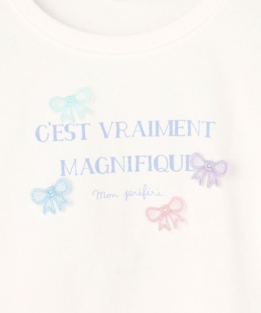 ANY KIDS 【綿100%】ロゴプリント 長袖Tシャツ 