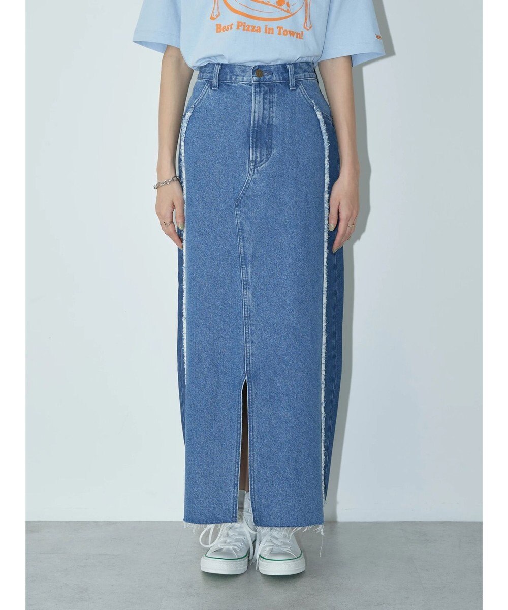 earth music&ecology Ｌｅｅ×ｅ．ｍ．ａ．ｅ　切替デニムスカート 