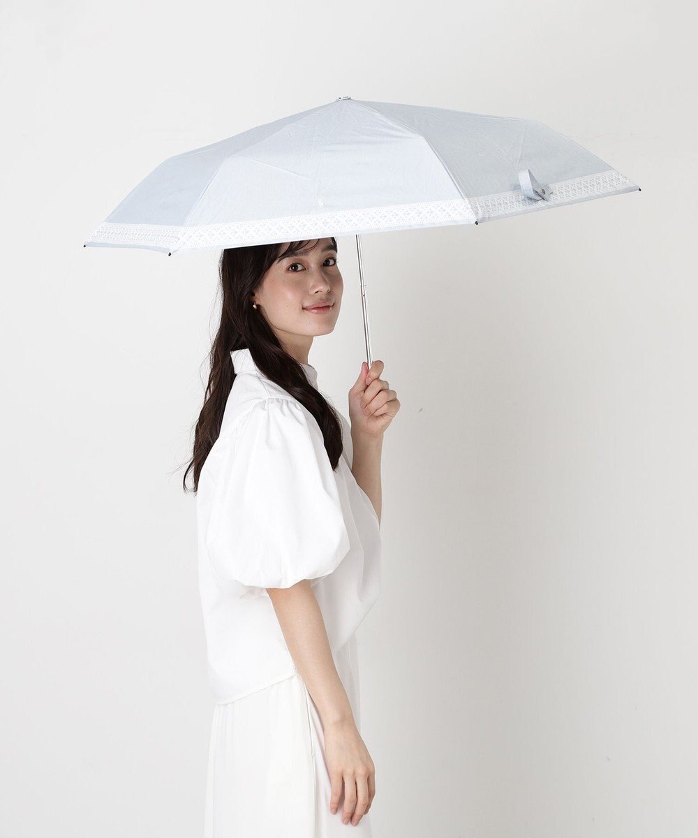MOONBAT 【WEB限定/ 遮光率100％/遮熱/UV】POLO RALPH LAUREN（ポロ ラルフローレン）晴雨兼用日傘 ワンポイント ポロポニー レース 折りたたみ傘 