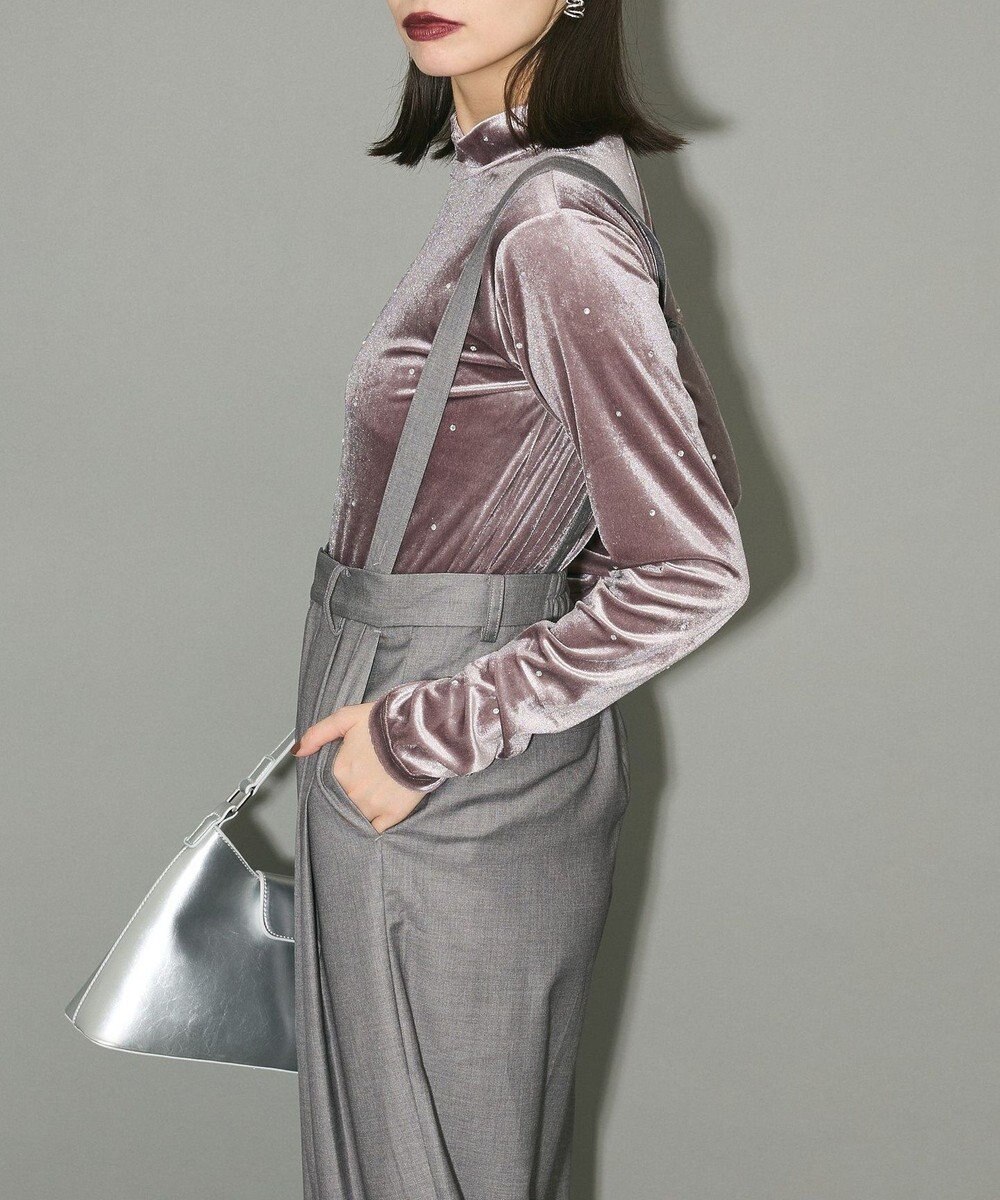 Green Parks ラインストーンハイネックトップス 