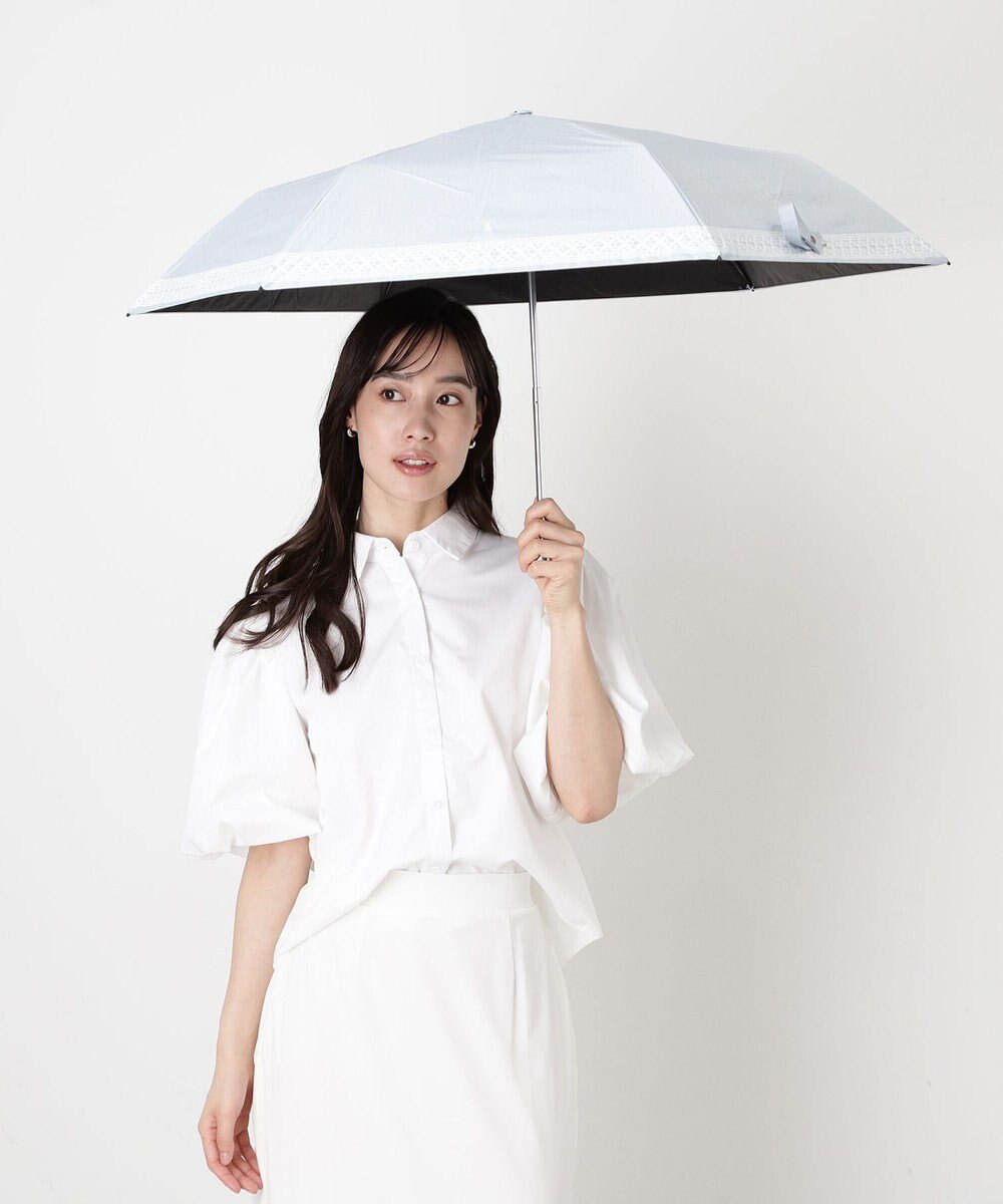 MOONBAT 【WEB限定/ 遮光率100％/遮熱/UV】POLO RALPH LAUREN（ポロ ラルフローレン）晴雨兼用日傘 ワンポイント ポロポニー レース 折りたたみ傘 