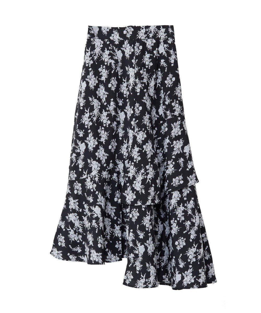 earth music&ecology フラワーアシメティアードスカート 