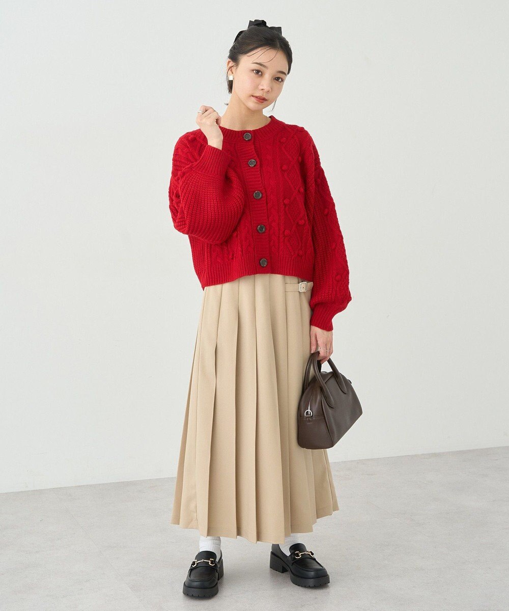 earth music&ecology ポップコーンケーブルカーディガン 