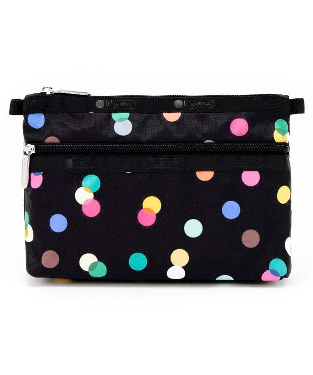 LeSportsac COSMETIC CLUTCH/マルチカラードッツブラック マルチカラードッツブラック