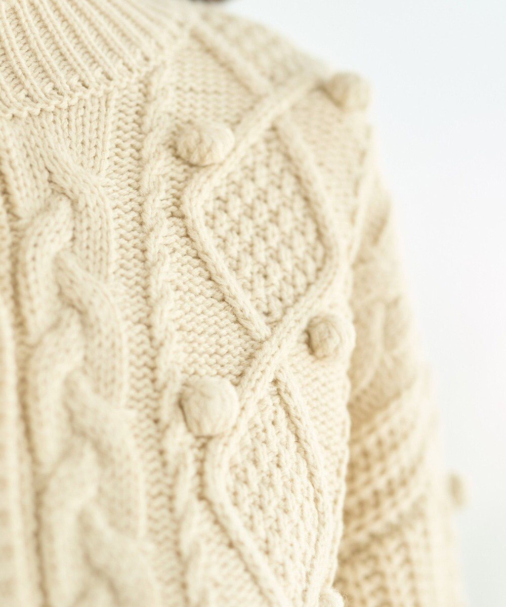 earth music&ecology ポップコーンケーブルカーディガン 