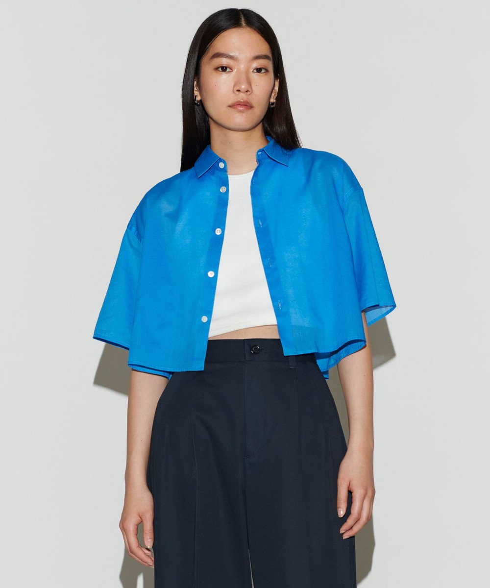 NAVE 【Nave 　洗える】シアークロップド シャツ 