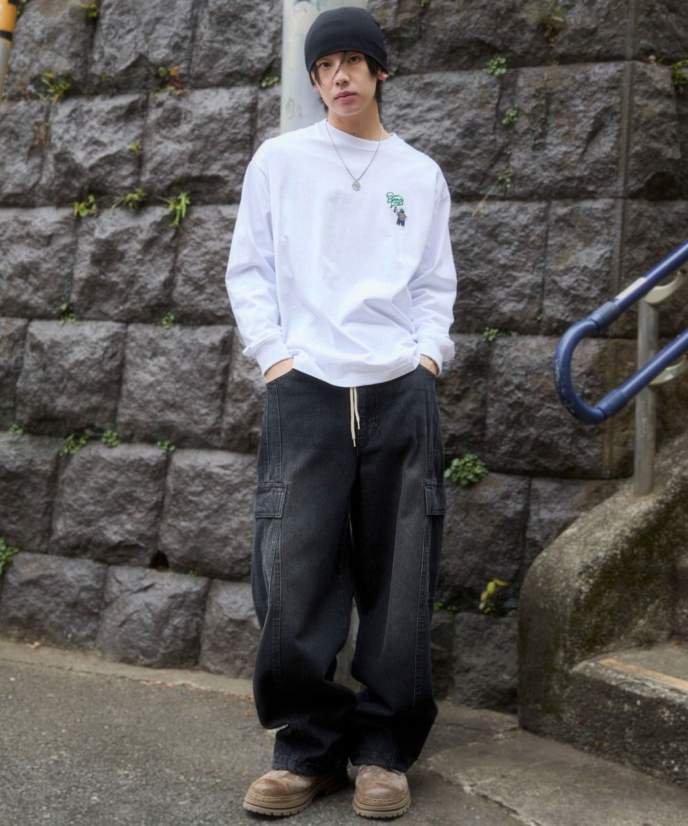 WEGO 【ユニセックス着用ITEM/MLサイズ展開】別注BENDAVISハートワンポイント刺繍T（LS） 