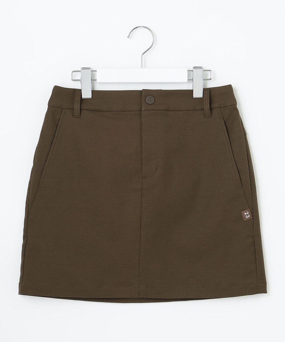 23区GOLF 秋色夏素材【WOMEN】【ストレッチ】シェルタリングオックス 台形スカート 