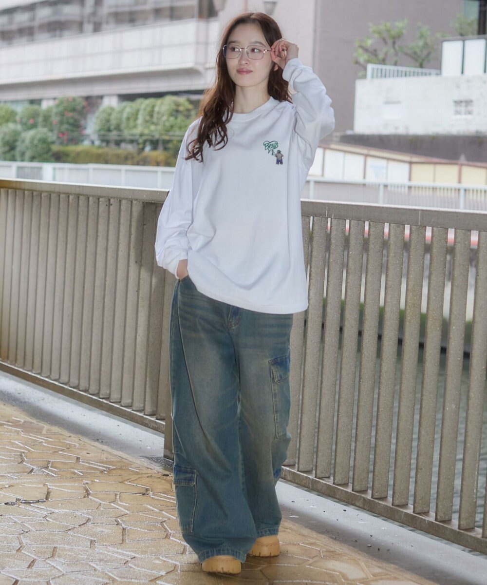 WEGO 【ユニセックス着用ITEM/MLサイズ展開】別注BENDAVISハートワンポイント刺繍T（LS） 