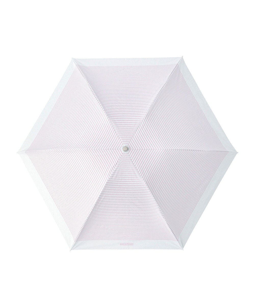 MOONBAT 【軽量】マッキントッシュ フィロソフィー 晴雨兼用日傘 折りたたみ傘 ボーダー／遮光 遮熱 UV 