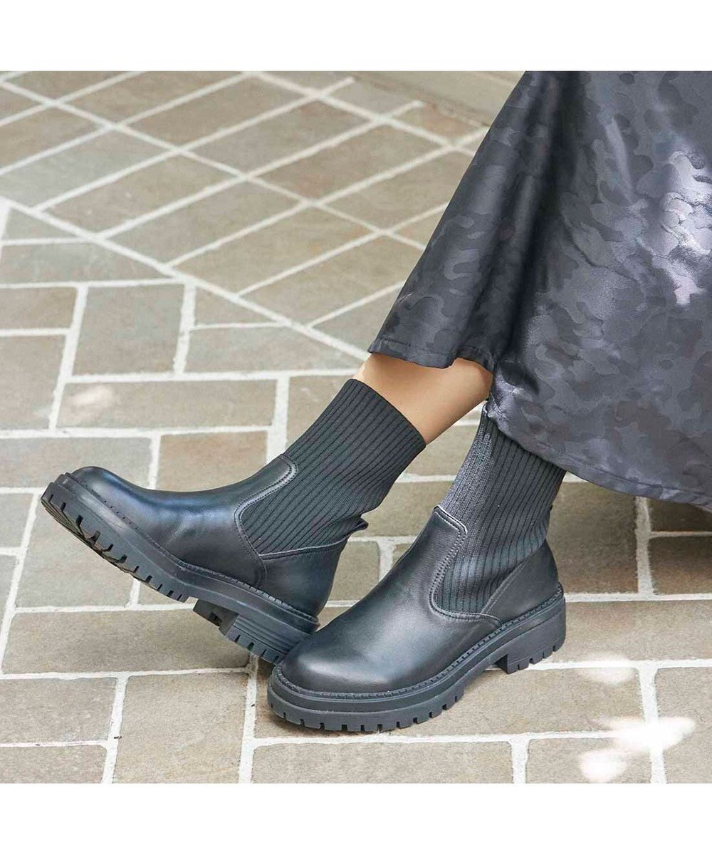 MODE ET JACOMO <MODE ET JACOMO>タンクソールニットブーツ 