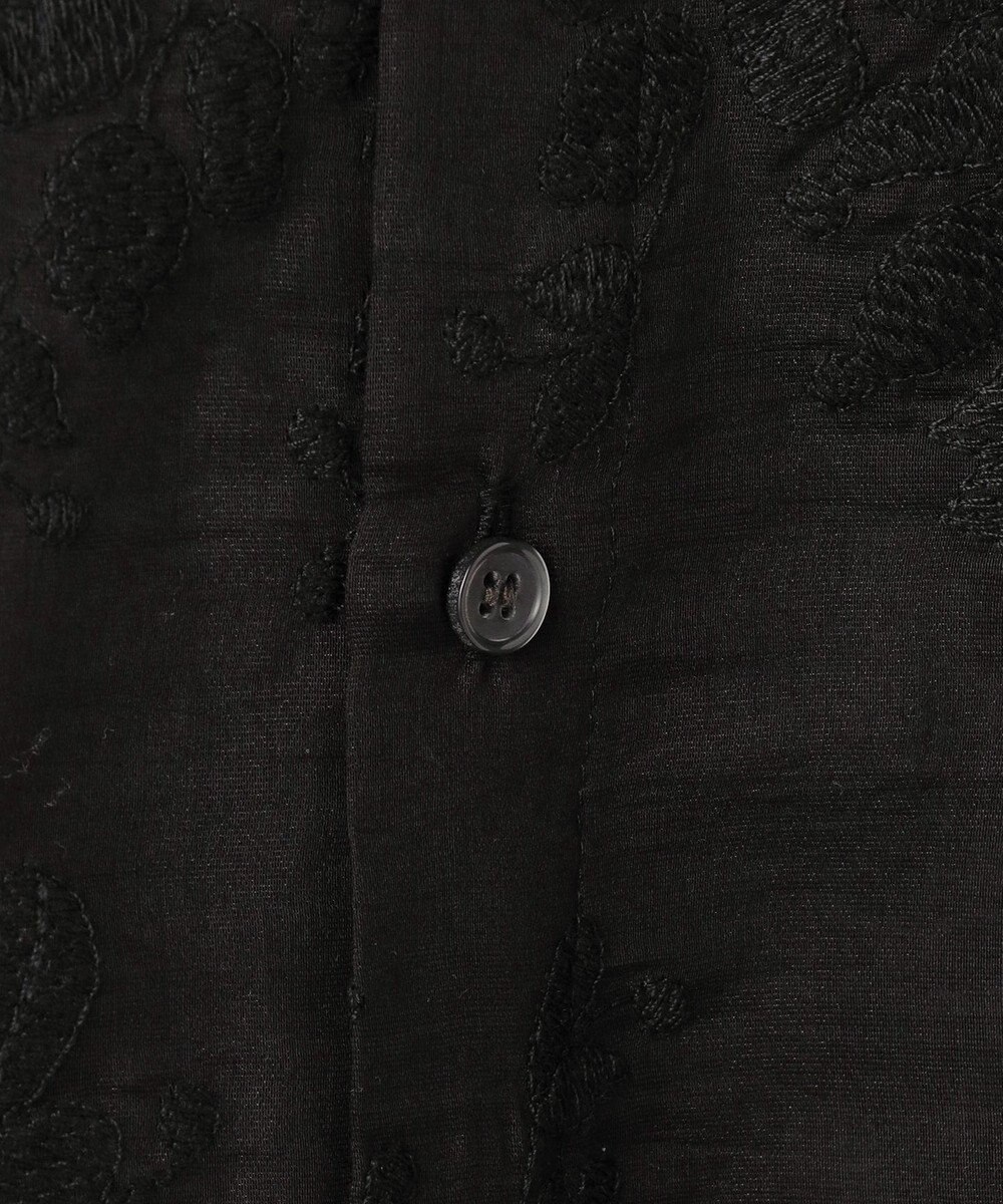 UNFILO L 【前後着用可能の2WAY仕様】ボタニカル エンブロイダリー ブラウス 