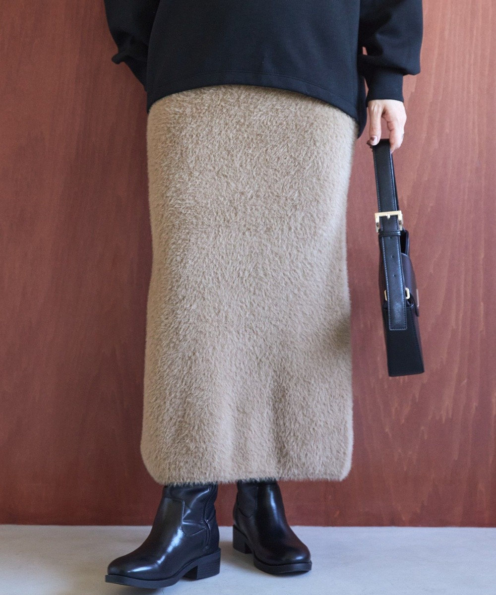 AMERICAN HOLIC シャギーニットナロースカート 