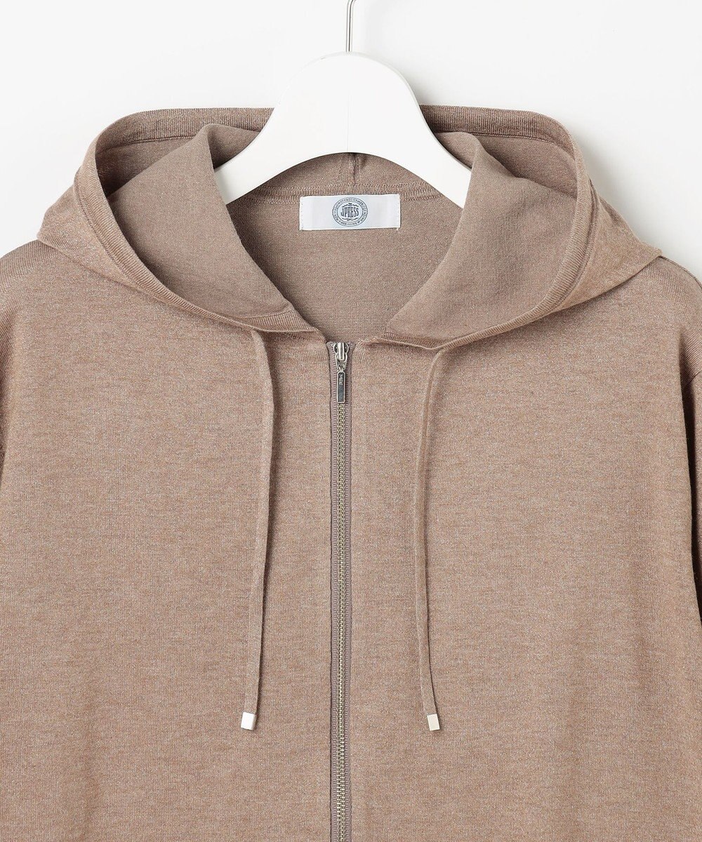 J.PRESS LADIES Vis/Peスパーク ニット パーカー 