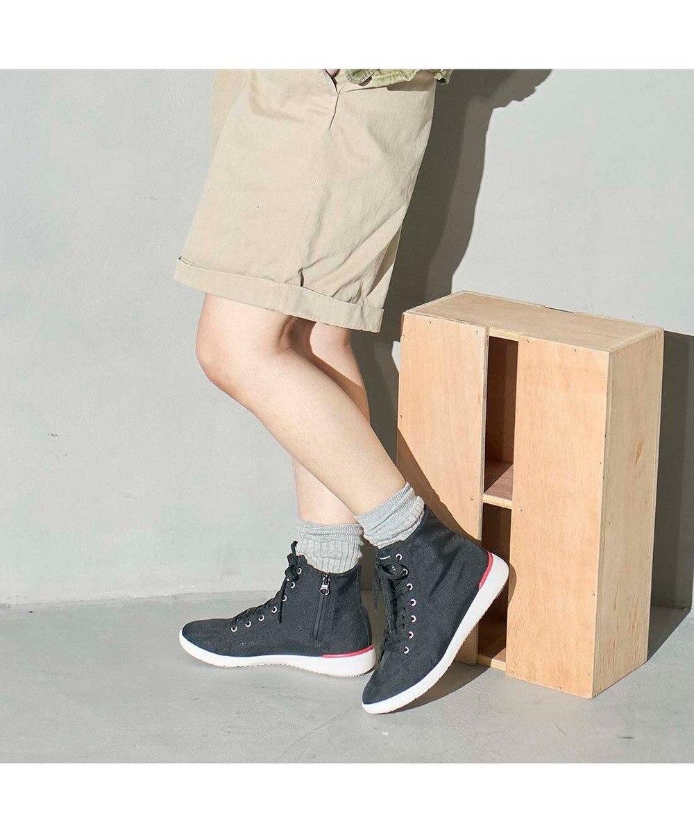 ing <ing>晴雨兼用ハイカットスニーカー 