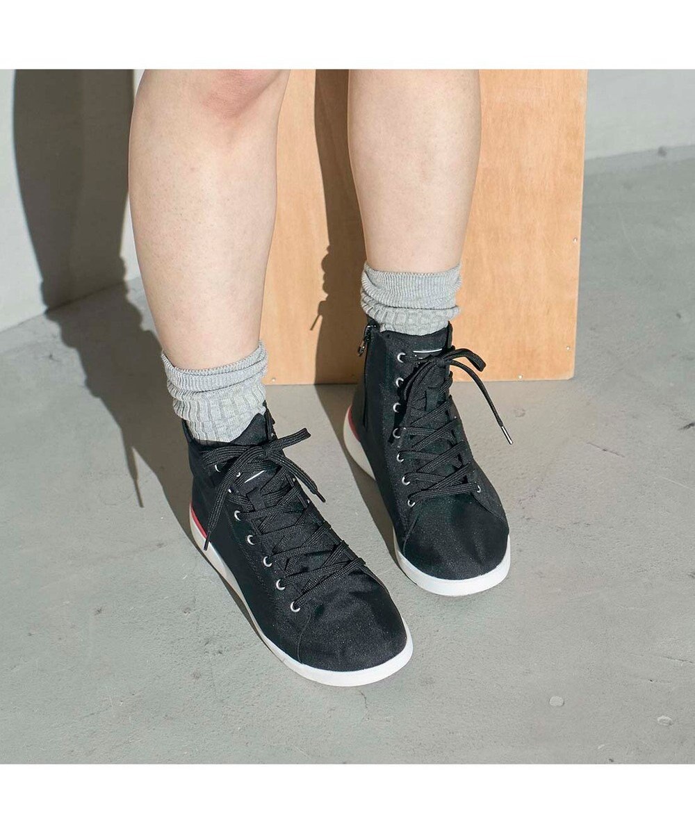 ing <ing>晴雨兼用ハイカットスニーカー 