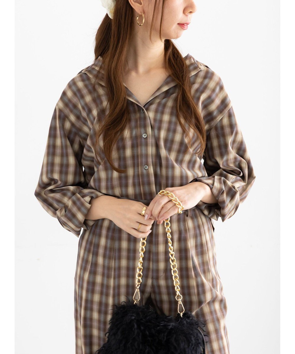 Te chichi チェックショートシャツ（セットアップ可）《2025Autumn catalog item》 