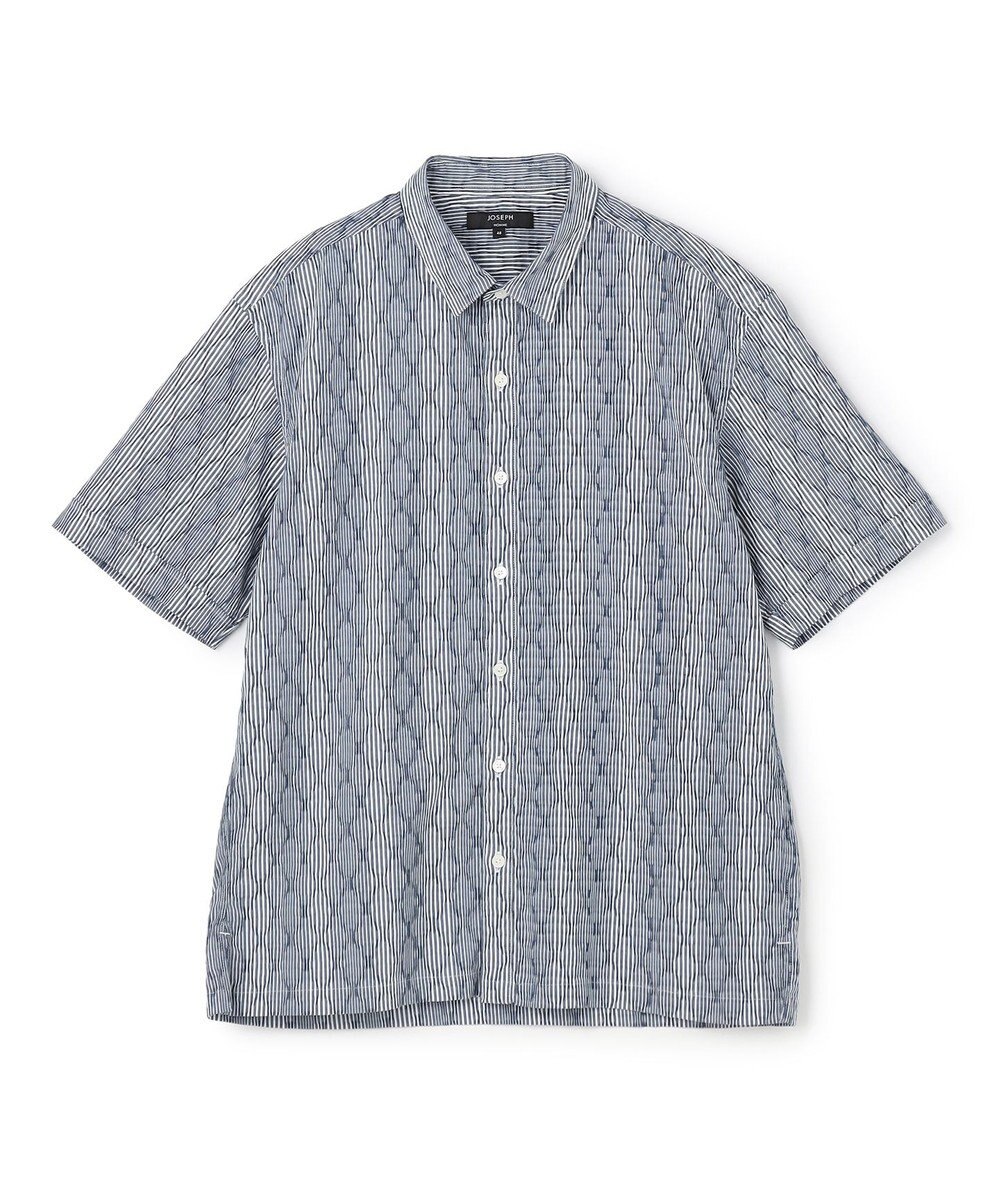 JOSEPH HOMME 【新柄】ストライプジャガードストレッチ 　レギュラーカラー半袖シャツ 