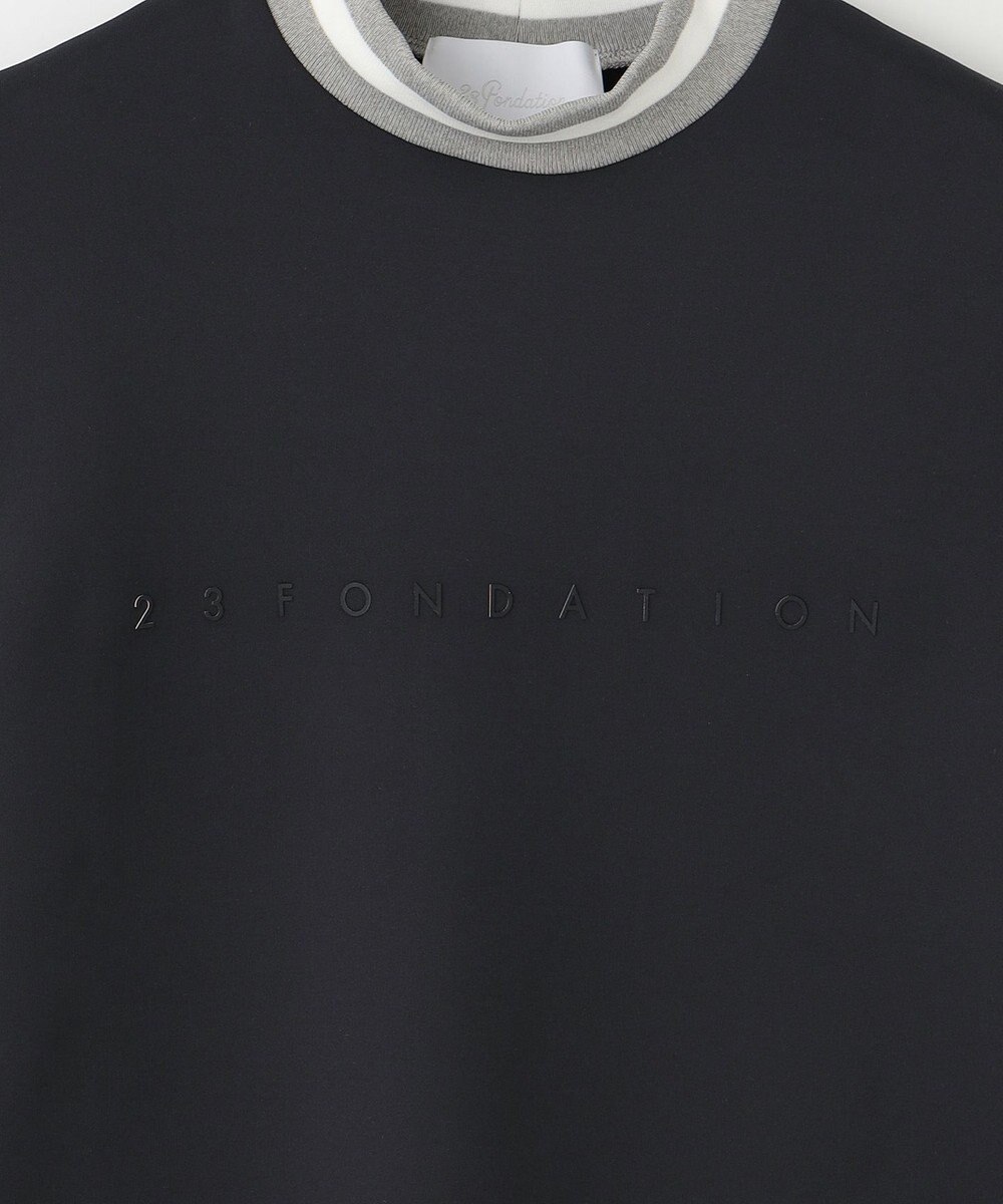23区GOLF 【23Fondation/WOMEN】【吸水速乾/UVケア】ラインモックシャツ 