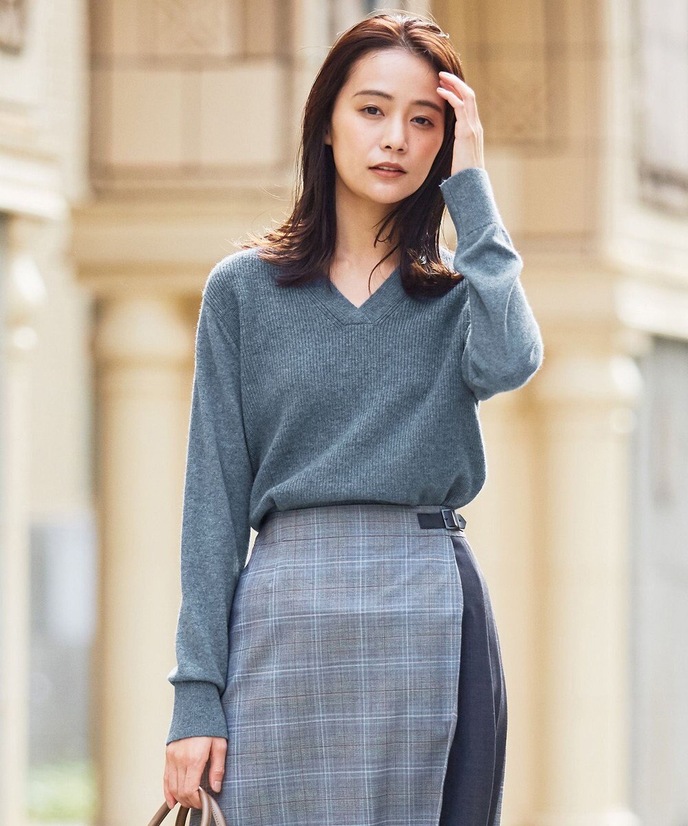 洗える】CASHMERE BLEND Vネック ニット / J.PRESS LADIES