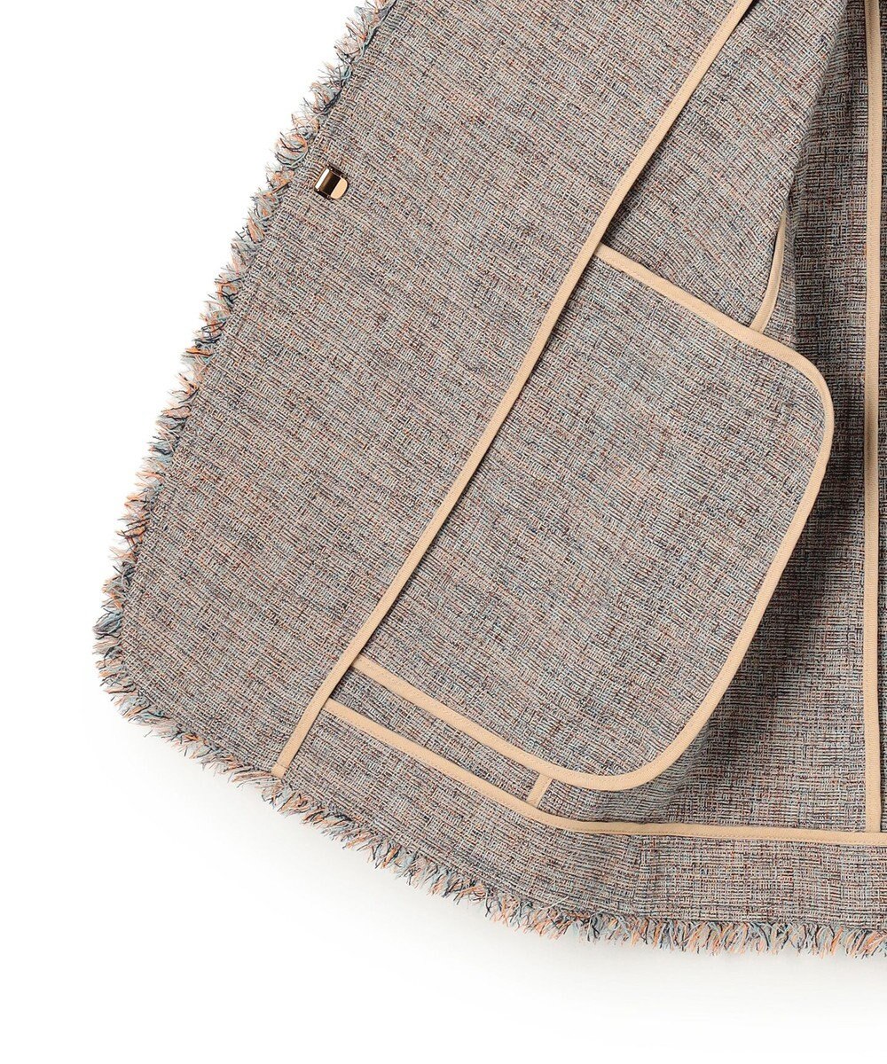 23区 【先行予約】リネンライクブッチャー フリンジノーカラージャケット 