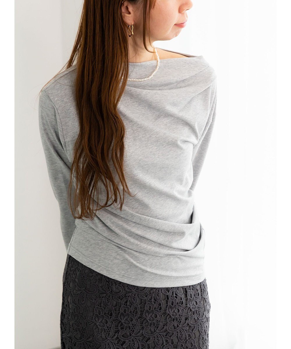 Te chichi スムースアシメロングスリーブプルオーバー《2025Autumn catalog vol.2 item》 