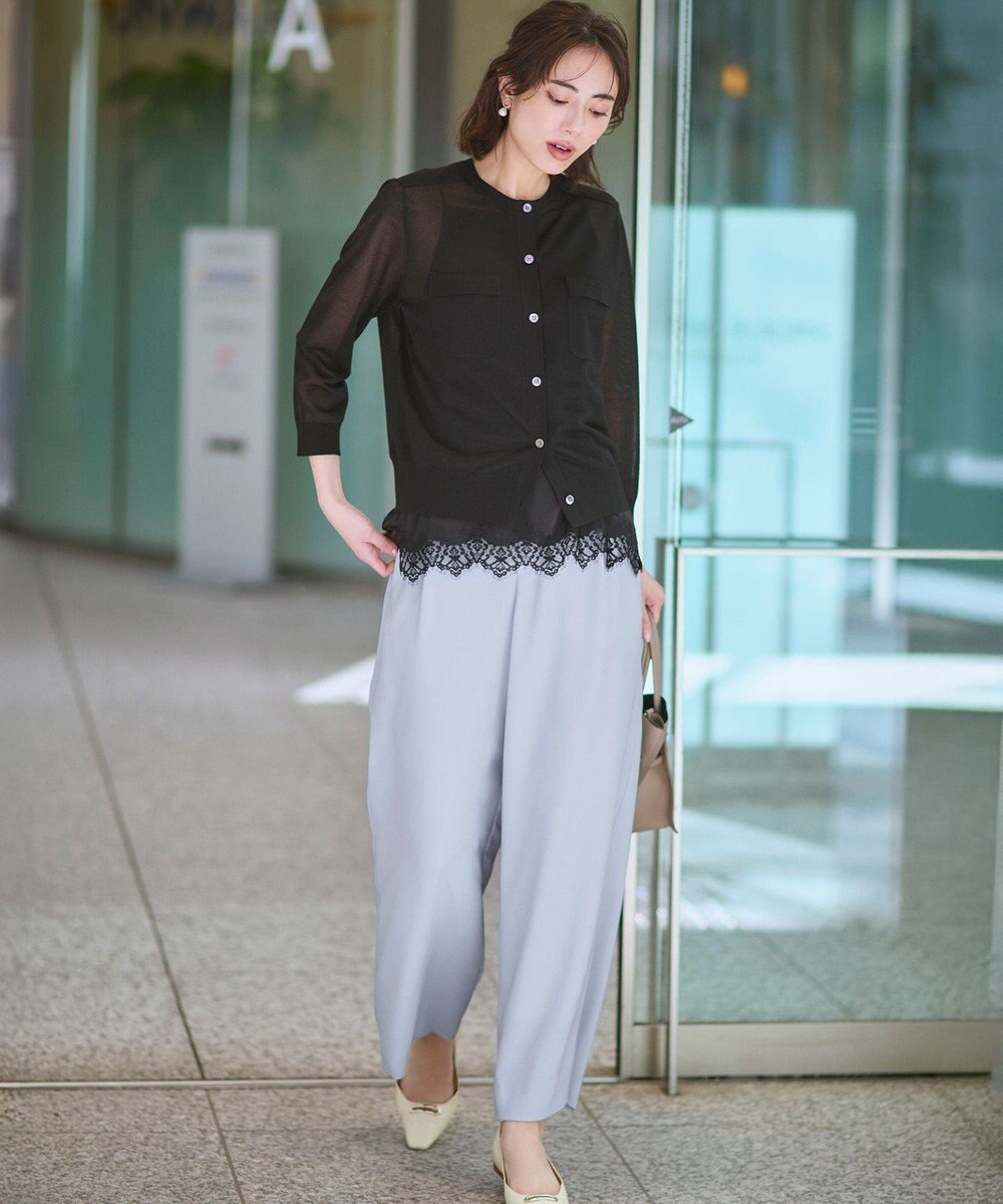 23区 S 【WEB&一部店舗限定】ストレッチジョーゼット ワイドパンツ 