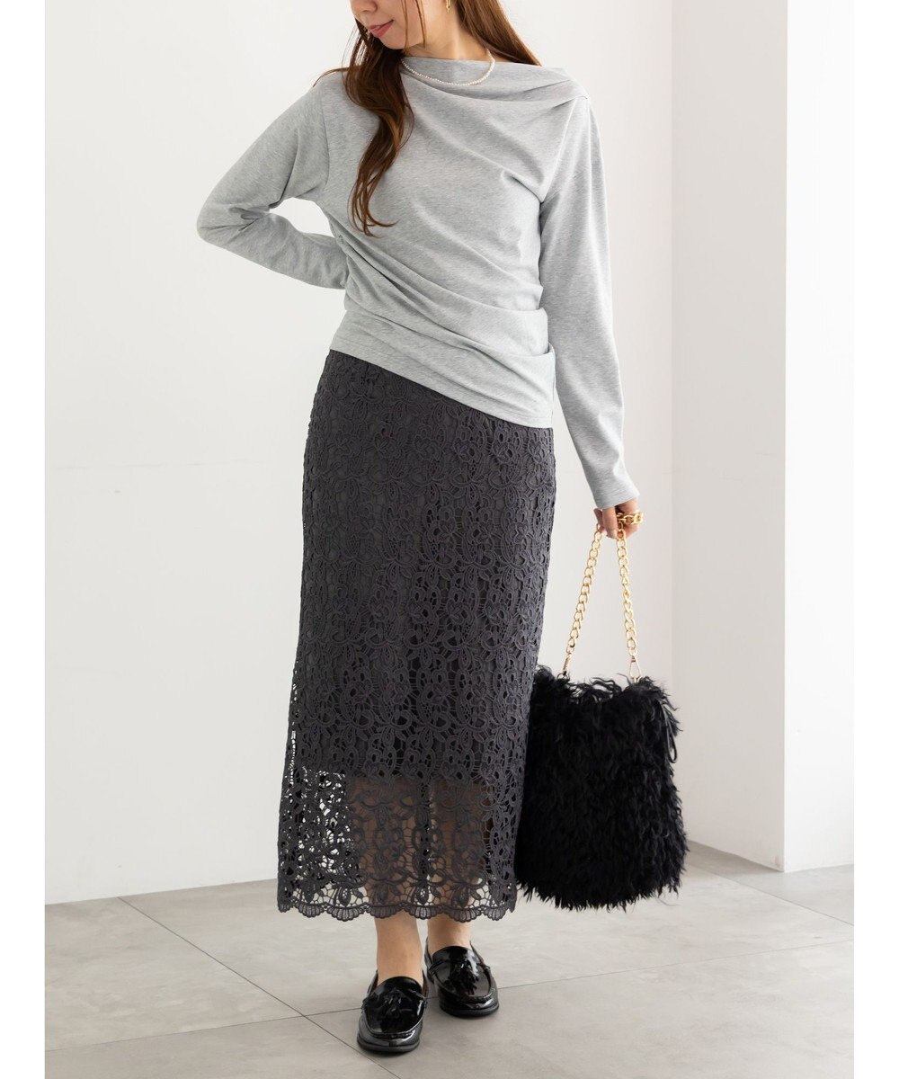 Te chichi スムースアシメロングスリーブプルオーバー《2025Autumn catalog vol.2 item》 