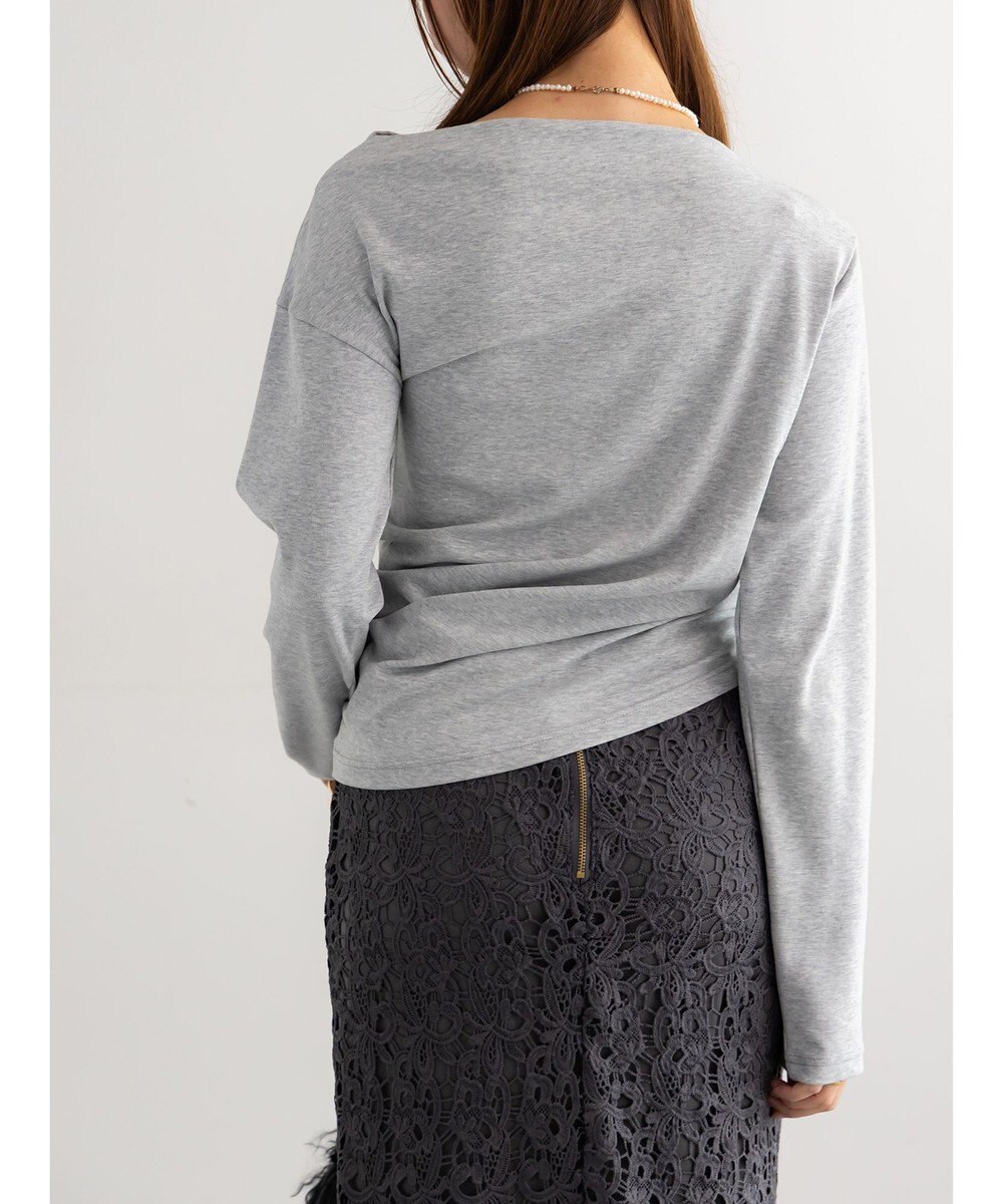 Te chichi スムースアシメロングスリーブプルオーバー《2025Autumn catalog vol.2 item》 