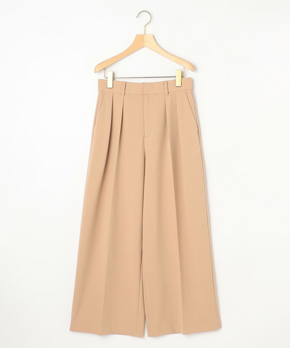 組曲 ドライタッチツイル ワイドパンツ 