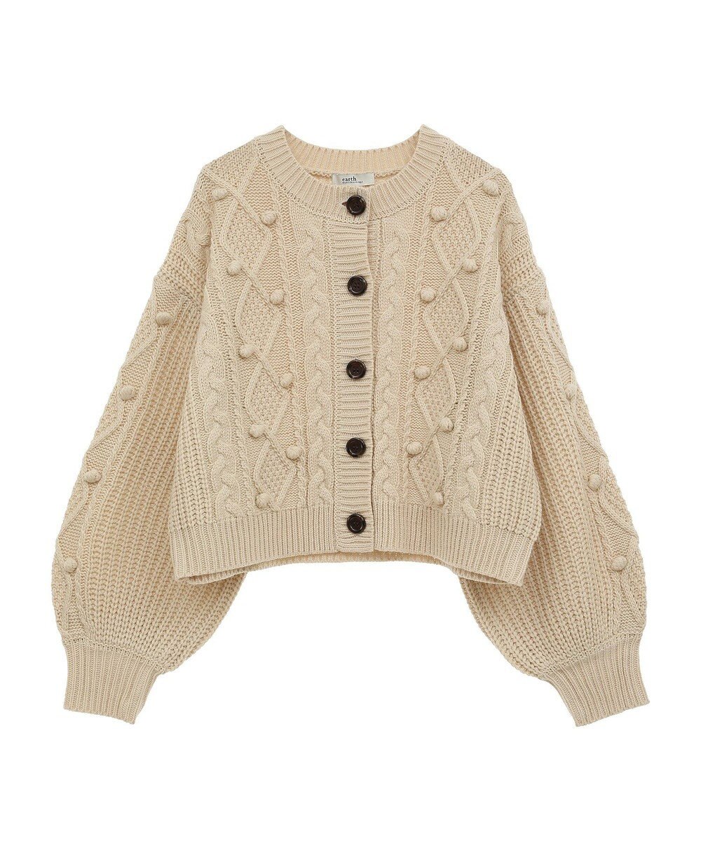 earth music&ecology ポップコーンケーブルカーディガン 
