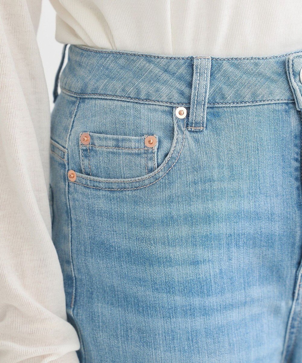 earth music&ecology セルフカットフレアデニムパンツ 