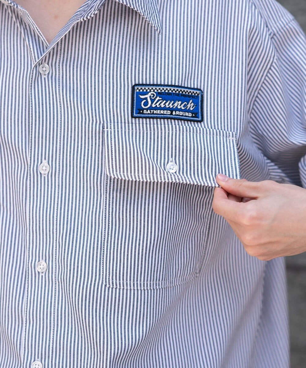 WEGO 【ユニセックス着用ITEM/MLサイズ展開】オックスフォードワッペンシャツ（SS） 