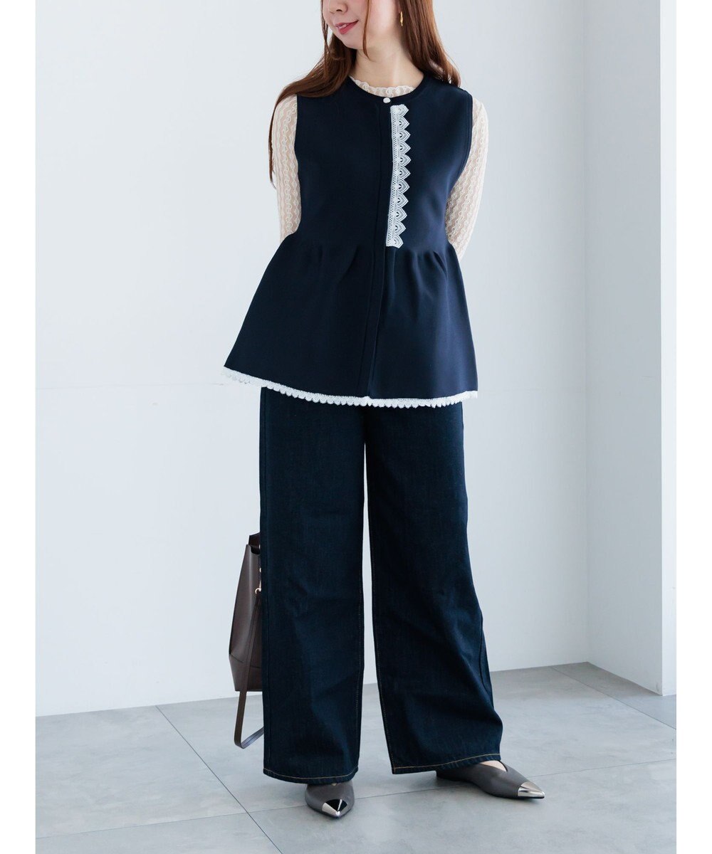 Te chichi レースペプラムベスト 