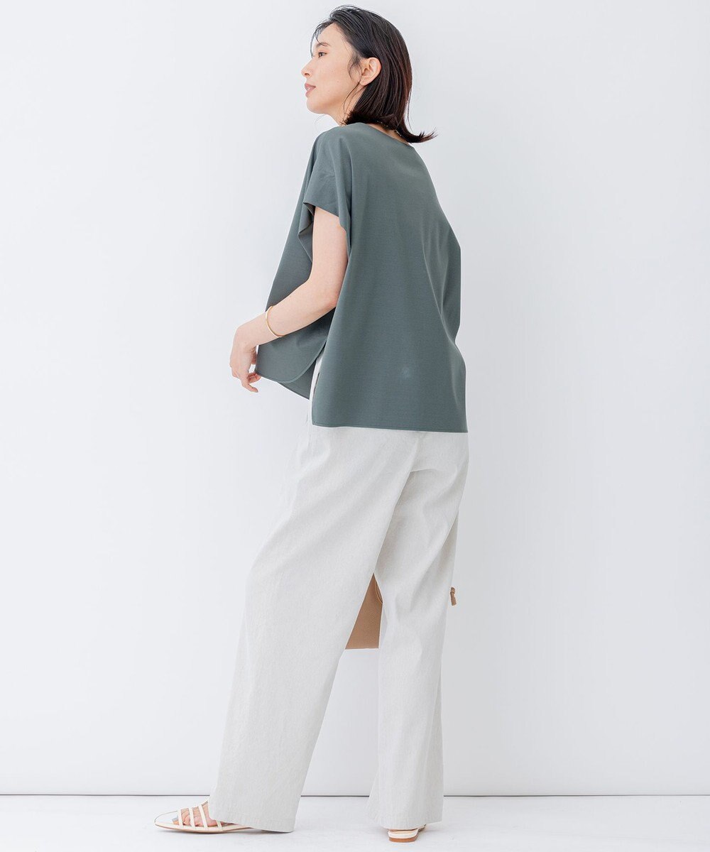 23区 S 【洗える】コットンフォルムジャージー ラウンドヘム カットソー 