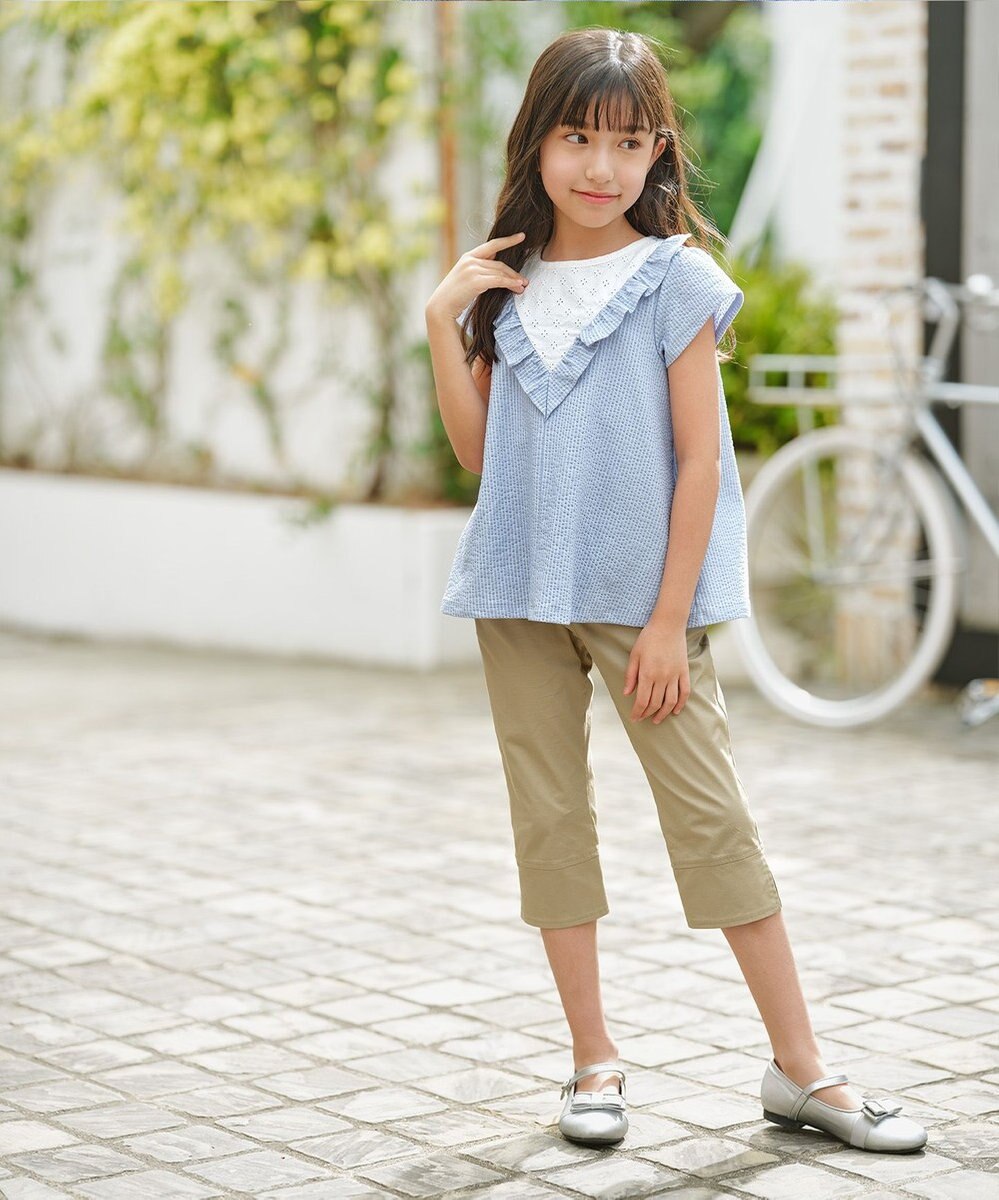 組曲 KIDS 【110-140㎝】サッカーストライプ ブラウス 