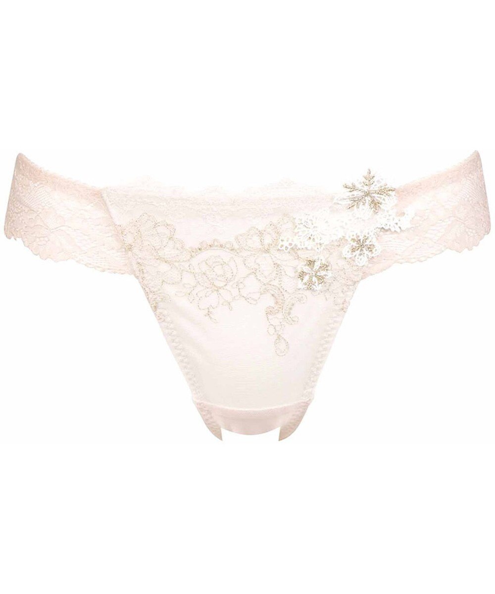 WACOAL Ｔバック ショーツ 【リボンブラ 胸もとフィットながもち】 BXD409とペア はきこみ丈あさめ バックのかぶりが広め ソング レディース PXD409 /ワコール 