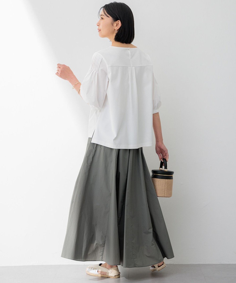 23区 L 【新色追加/洗える】スムースデザイン パフスリーブ カットソー 