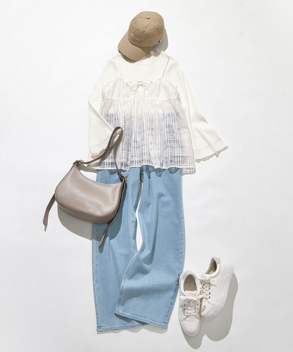 ANY SIS 【美Denimシリーズ】セミカーブワイド デニム 