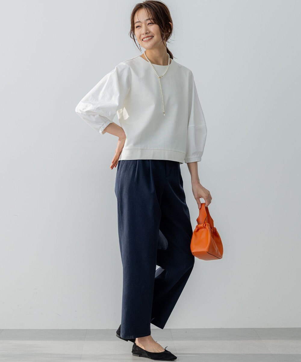 組曲 L 【WEB限定】ランタンスリーブミニ裏毛 プルオーバー 